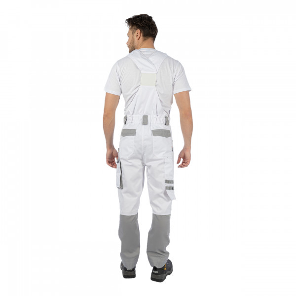 Полукомбинезон мужской летний BRODEKS KS402 (код:KS402WHITE), белый/серый