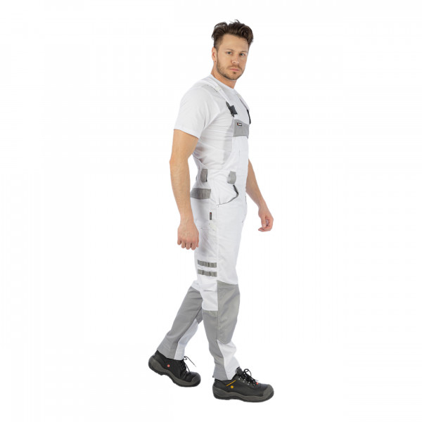 Полукомбинезон мужской летний BRODEKS KS402 (код:KS402WHITE), белый/серый