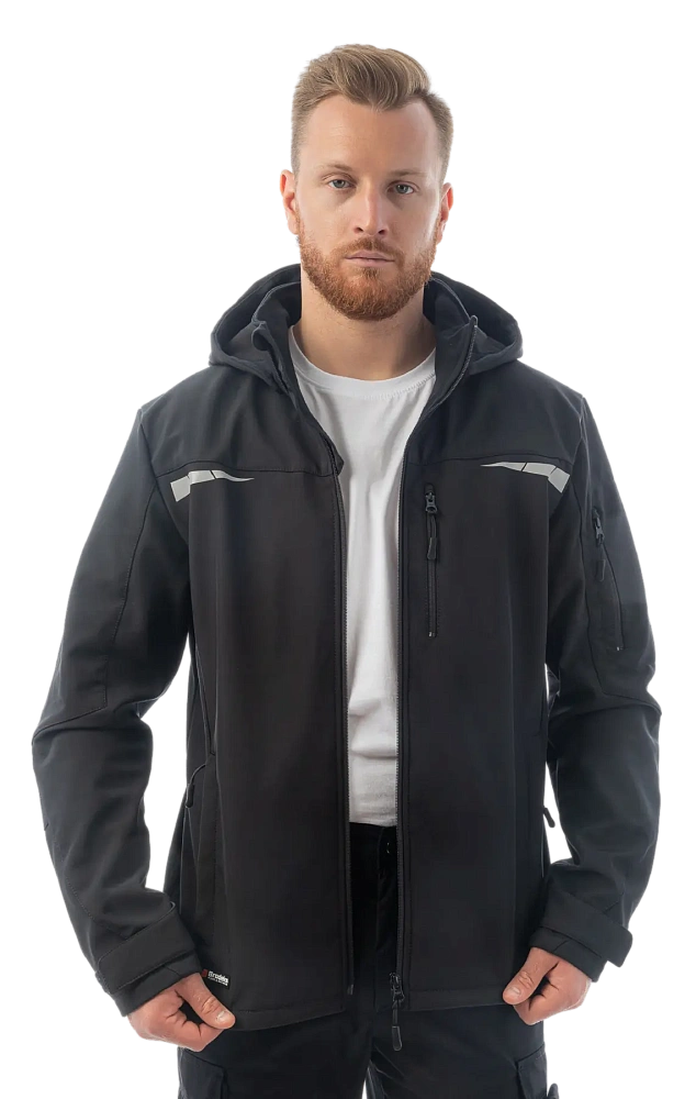 Куртка BRODEKS KS207 (код:KS207BLACK) софтшел, черный