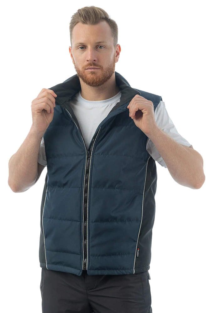 Жилет утепленный BRODEKS KW101, синий/черный