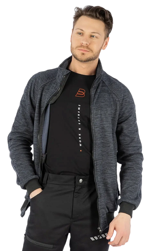 Толстовка флисовая BRODEKS KS241 cation, серый