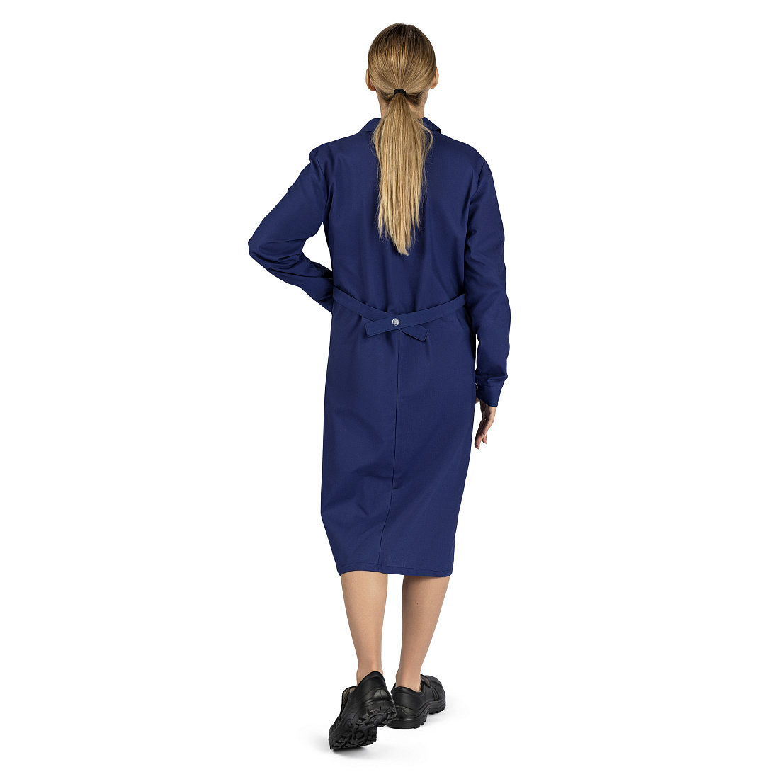 Халат рабочий женский, тк. бязь ГОСТ, т.-синий