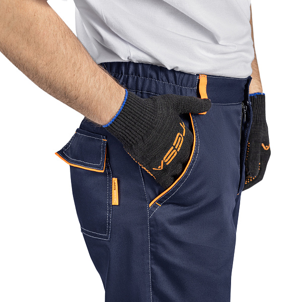 Костюм ДОН (куртка/брюки) т-синий/серый/оранжевый, тк.смесовая, муж.