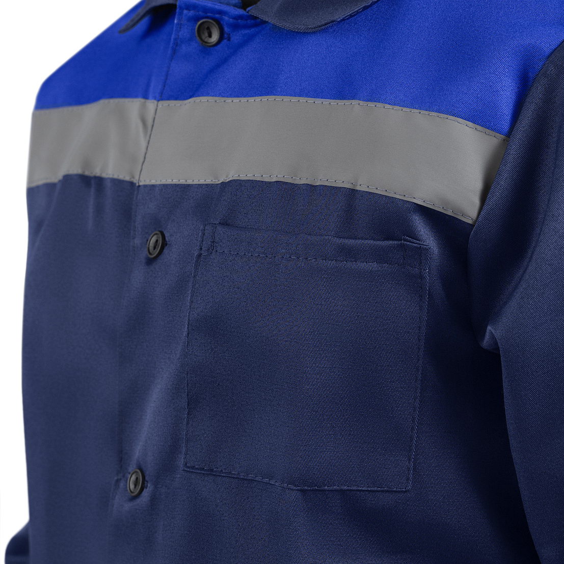 Костюм муж. СТАНДАРТ СОП, куртка/брюки, тк.смесовая, т-синий/василек