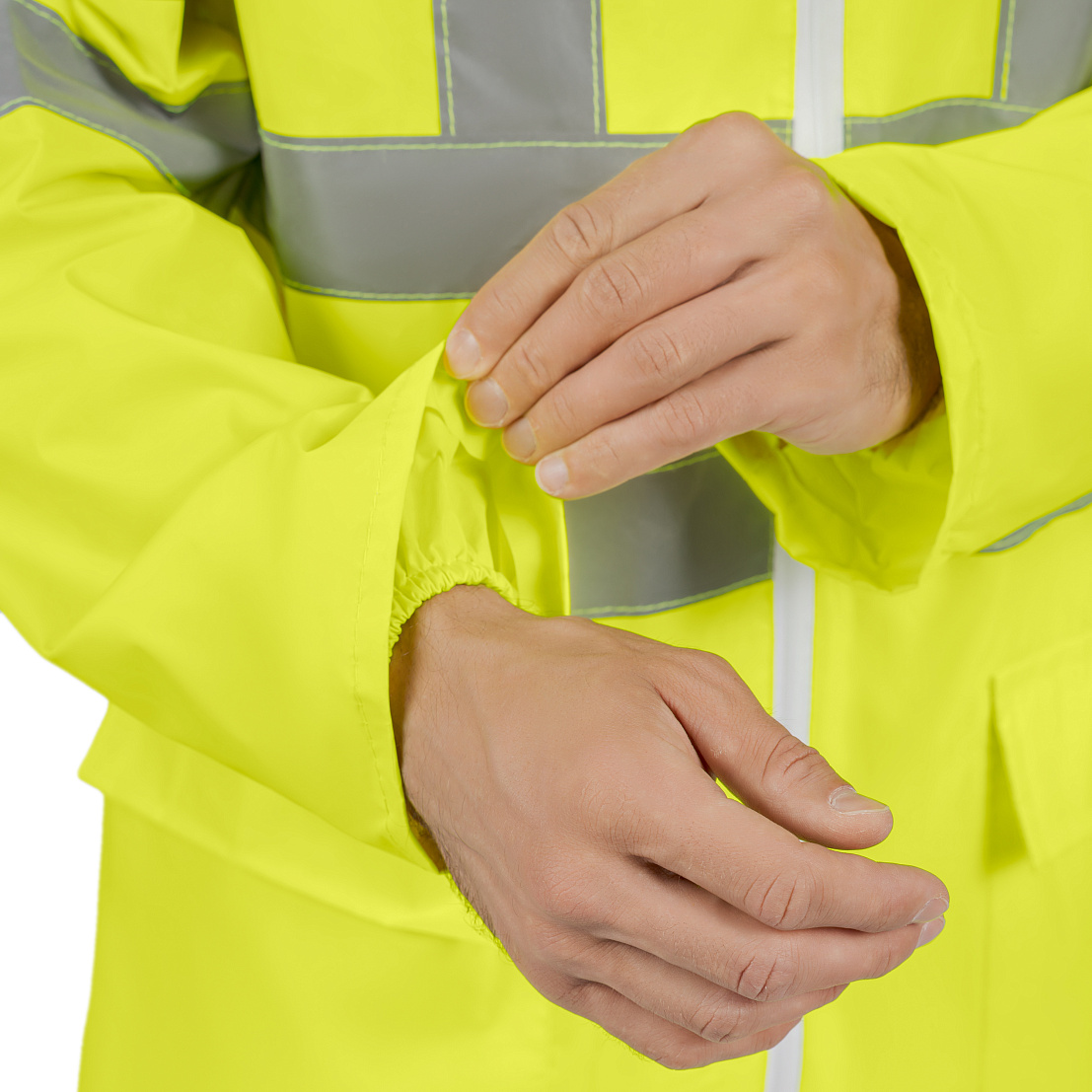 Плащ влагозащитный сигнальный повышенной видимости Экстра Вижн лимонный