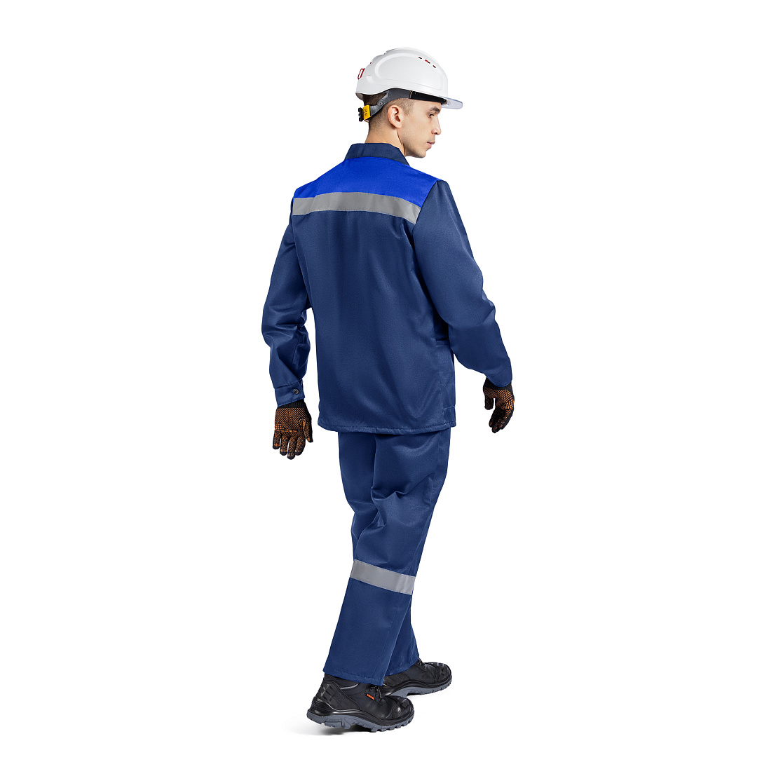 Костюм муж. СТАНДАРТ СОП, куртка/брюки, тк.смесовая, т-синий/василек