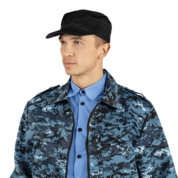 Кепка охранника, тк.смесовая, черный