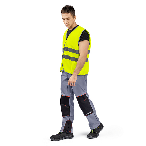 Жилет сигнальный тип 1, трик.полотно, застежка велькро, лимонный