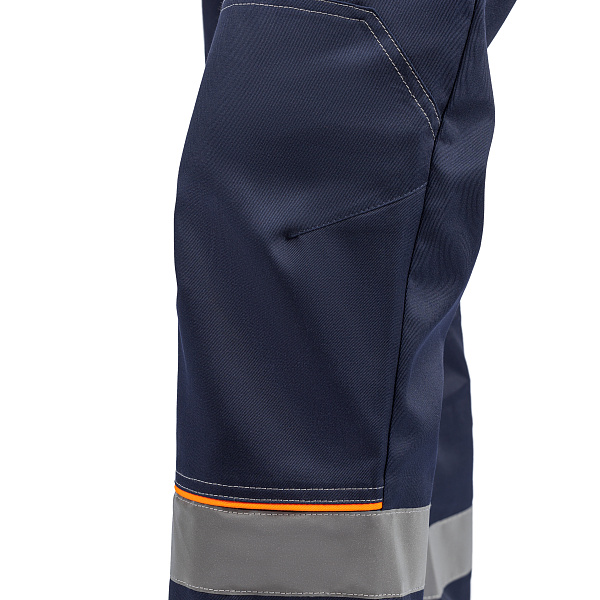 Костюм ДОН (куртка/брюки) т-синий/серый/оранжевый, тк.смесовая, жен.