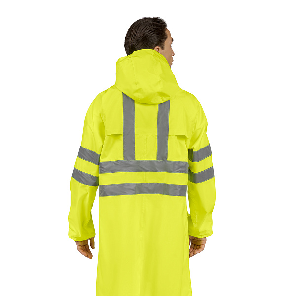 Плащ влагозащитный сигнальный повышенной видимости Экстра Вижн лимонный