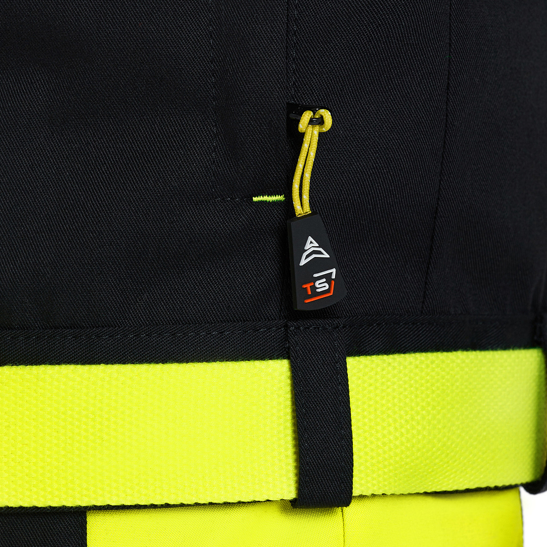 Костюм НАРМАДА (куртка/брюки) черный/лайм, тк.смесовая, муж.