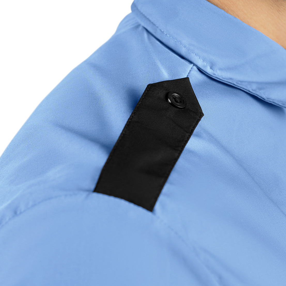 Рубашка охранника с длинным рукавом, синий, 65%па, 35%хлопок, муж.