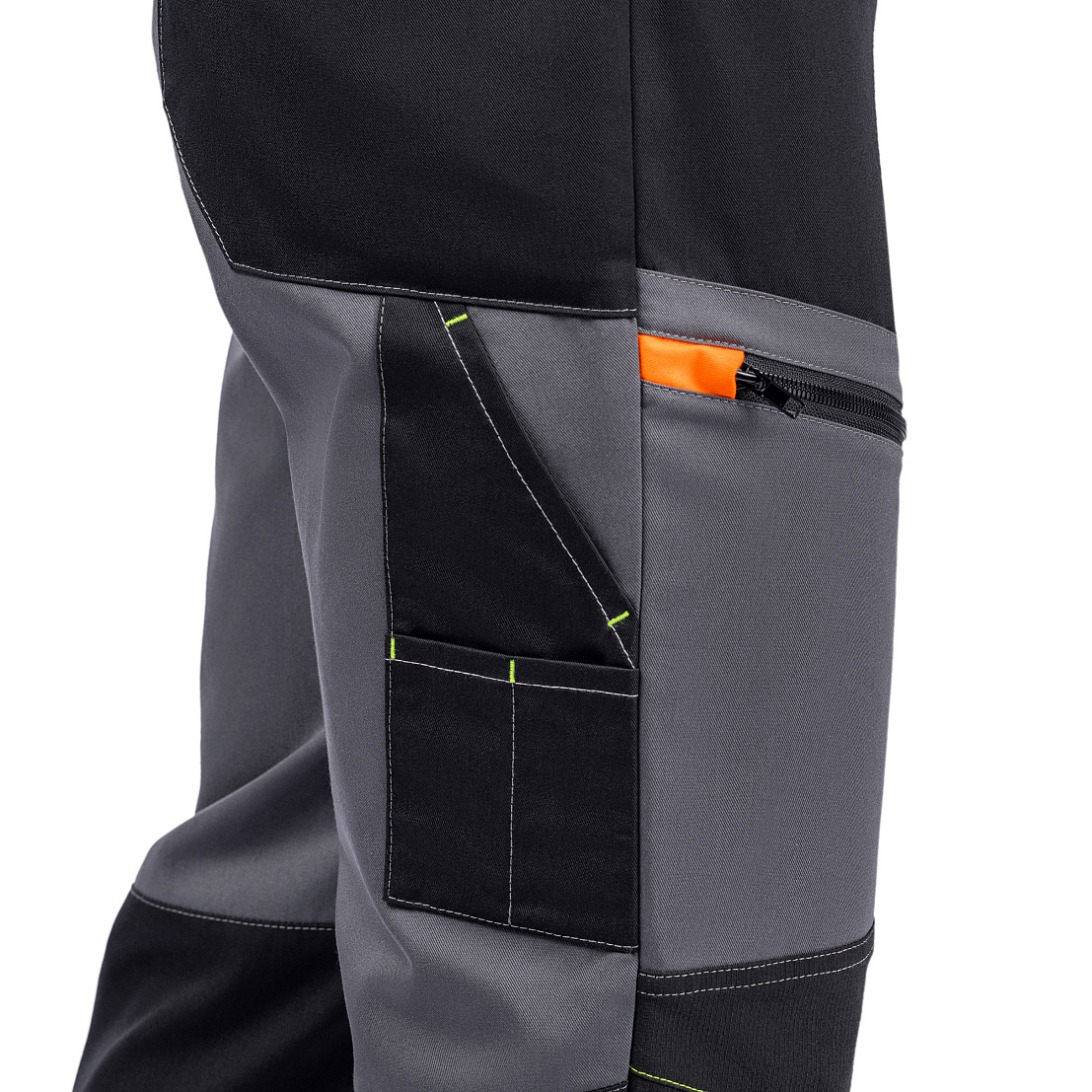 Костюм КОНДА (куртка/брюки), т-серый/оранжевый/черный, тк.смесовая, муж.