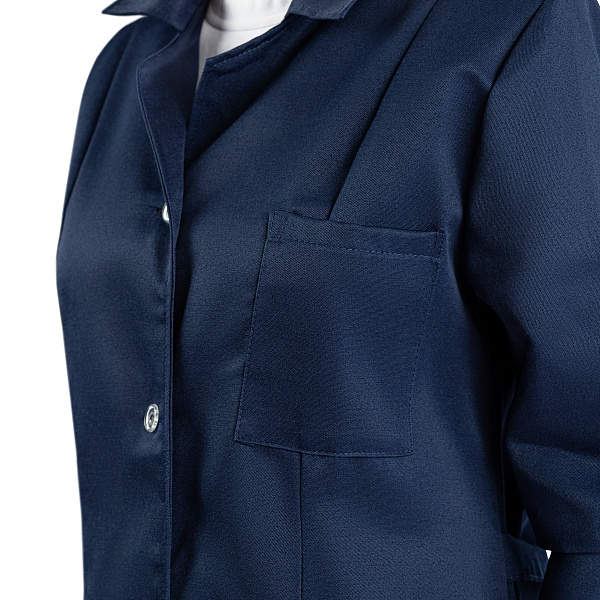 Халат рабочий женский, тк. смесовая, т.-синий