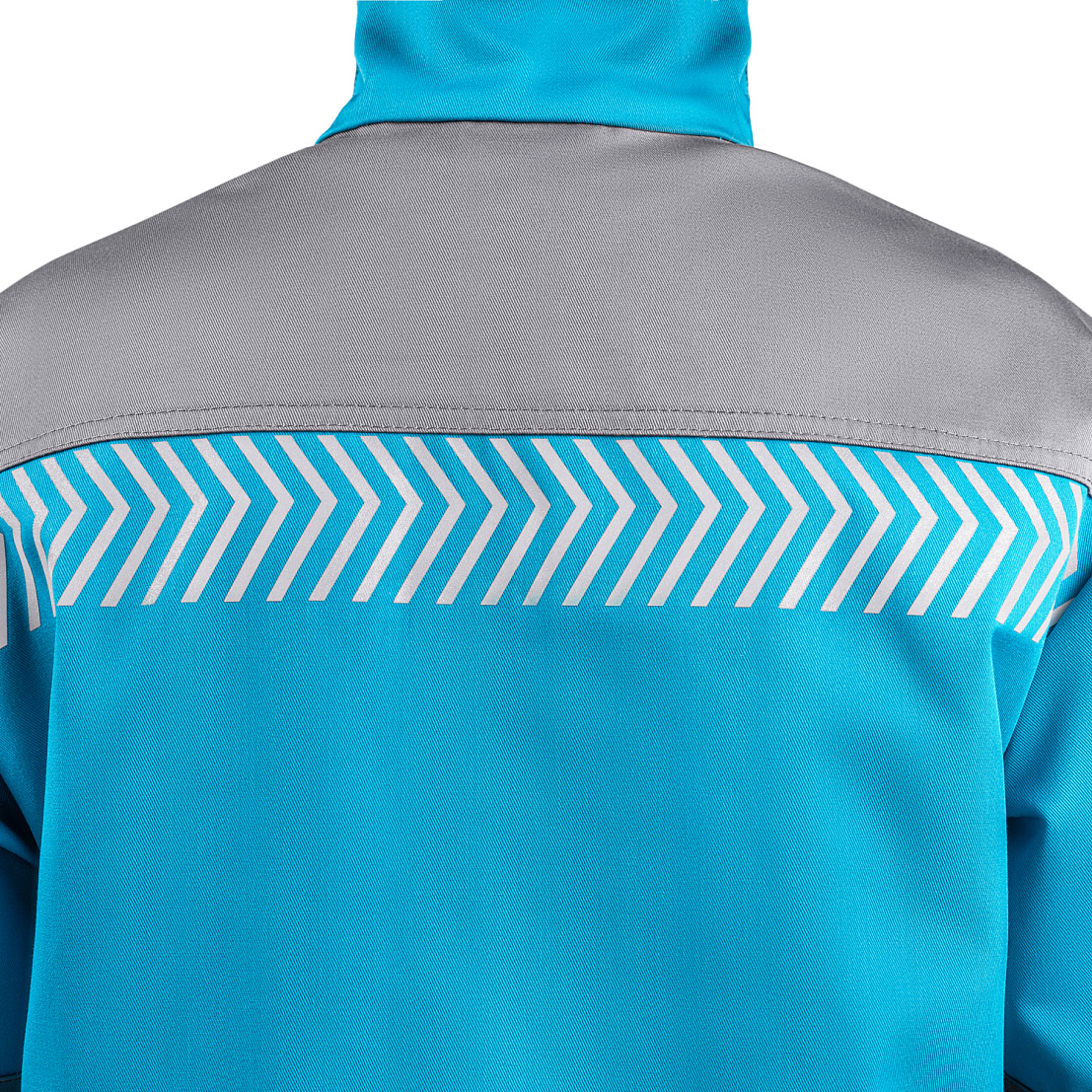 Костюм ЛЕНА (куртка/брюки) бирюза/серый, тк.смесовая, жен.