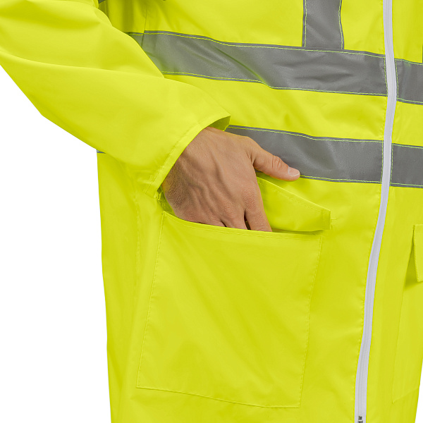 Плащ влагозащитный сигнальный повышенной видимости Экстра Вижн лимонный