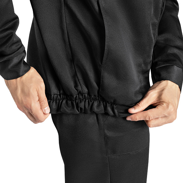 Костюм Охранник летний (куртка/брюки) черный, тк.смесовая, ВО, муж.