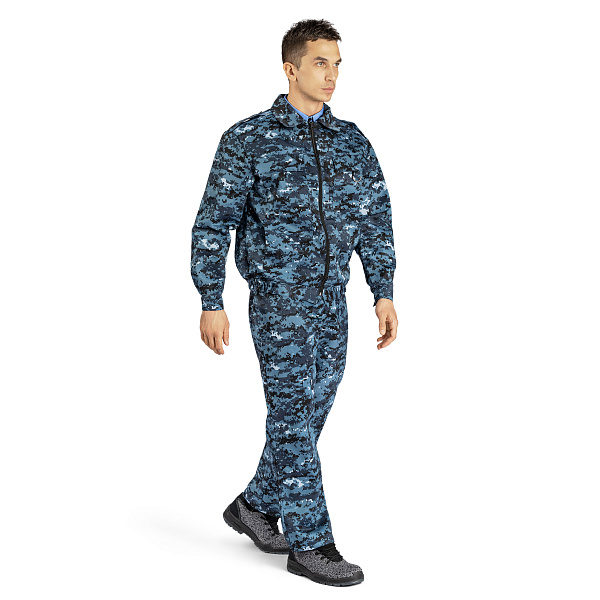 Костюм Охранник летний (куртка/брюки) КМФ цифра серая, тк.смесовая, ВО, муж.