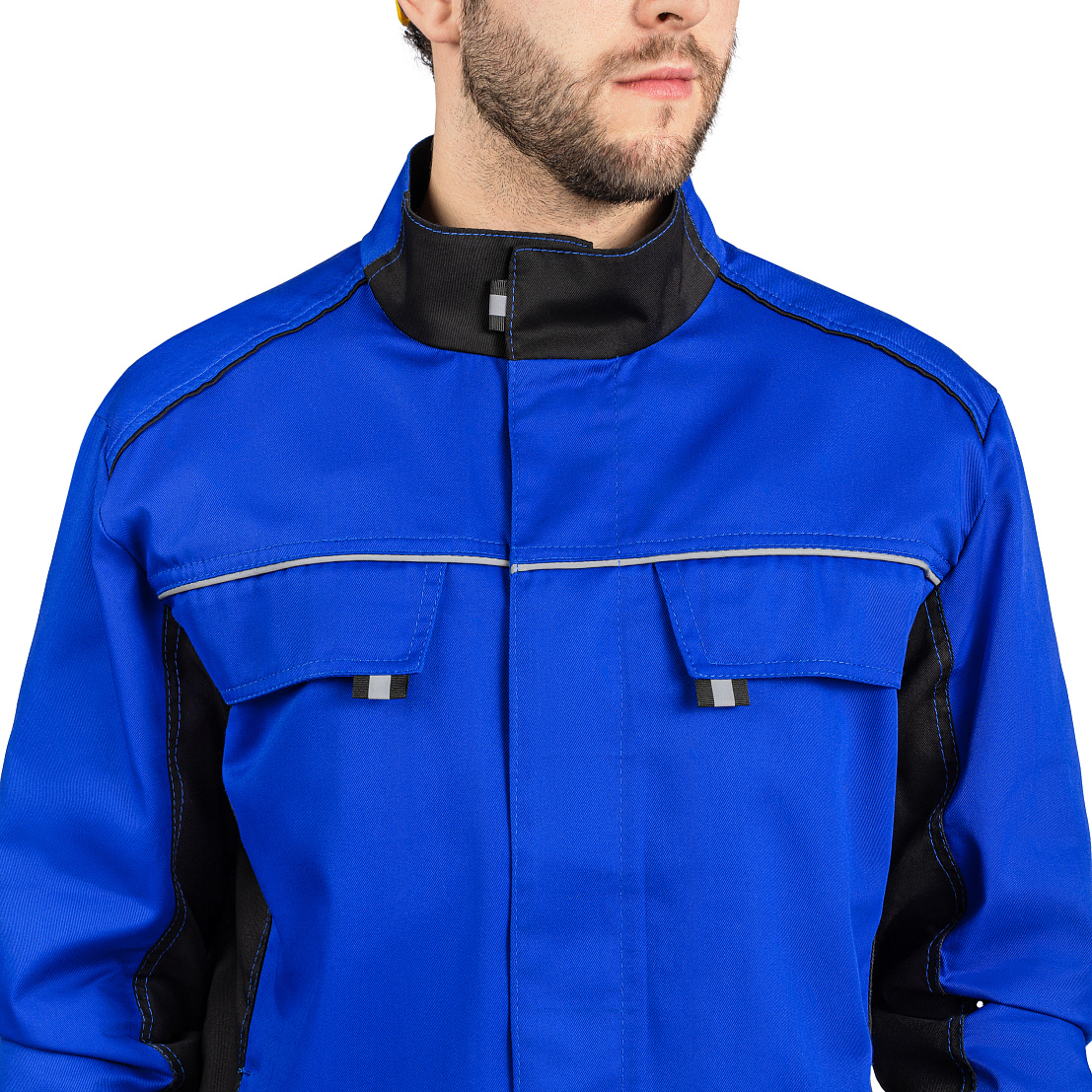 Костюм ВЯТКА (куртка/пк) василек/черный, тк.смесовая. муж.