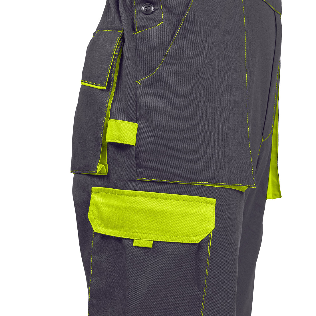 Костюм сигнальный МастВижн 2 (куртка/пк) флуоресцентный желтый/черный, тк. смесовая, муж.