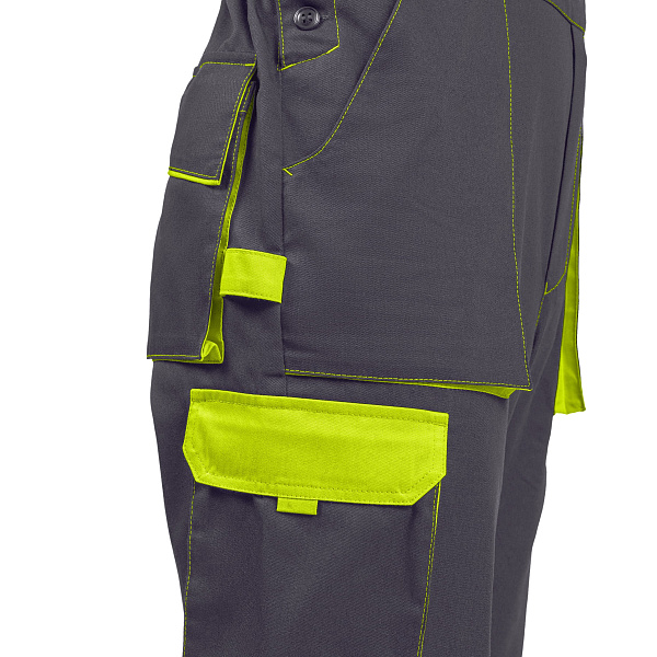 Костюм сигнальный МастВижн 2 (куртка/пк) флуоресцентный желтый/черный, тк. смесовая, муж.