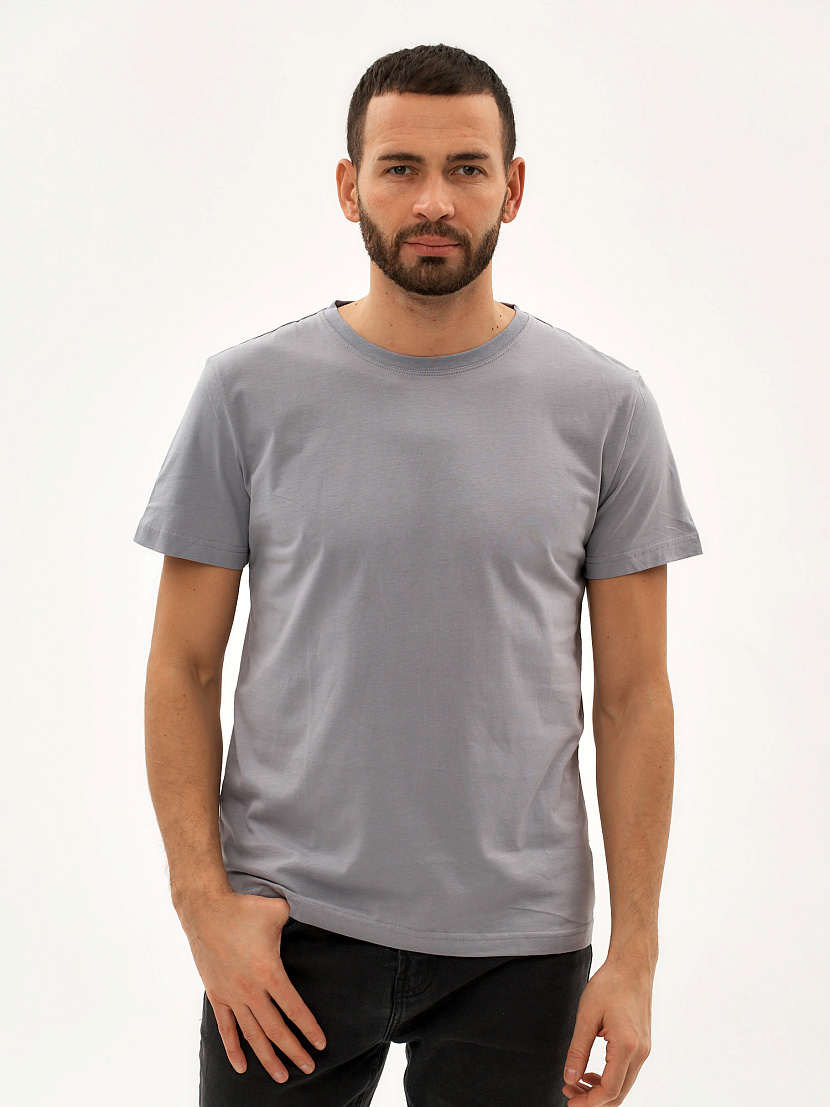 Футболка 100% хлопок 160 г/м2 муж. серый