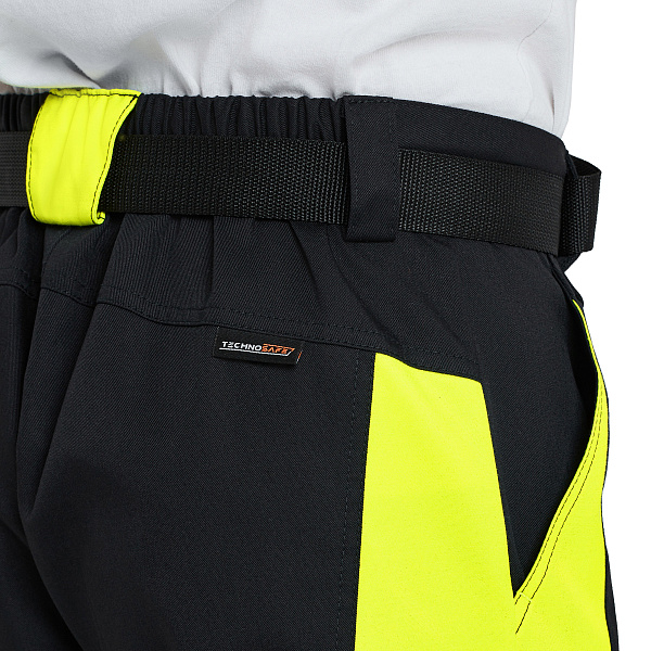 Костюм НАРМАДА (куртка/брюки) черный/лайм, тк.смесовая, муж.