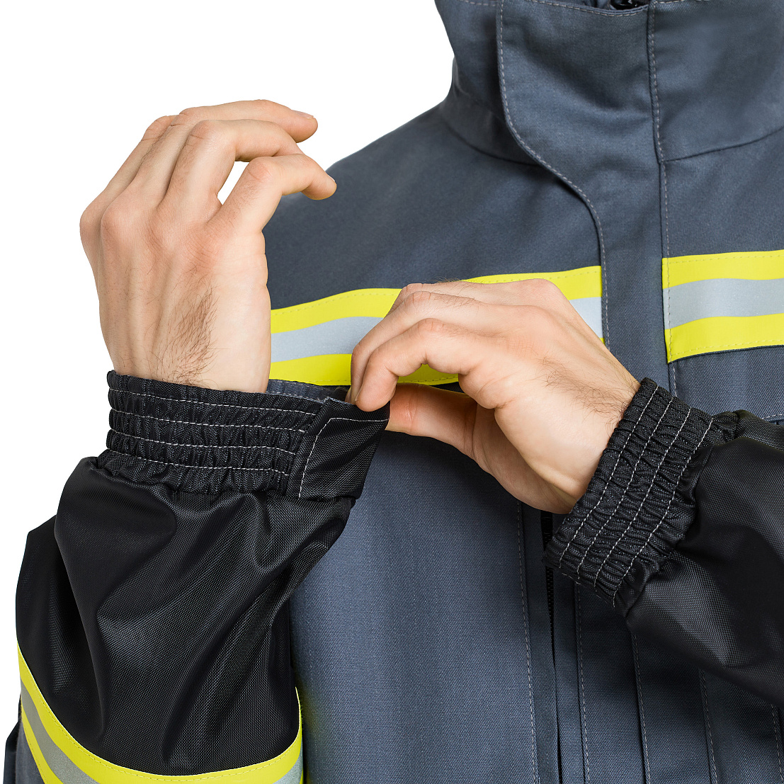 Костюм МастОйл (куртка/брюки) 1кл.защиты, серый/чёрный, тк.смесовая, муж. 