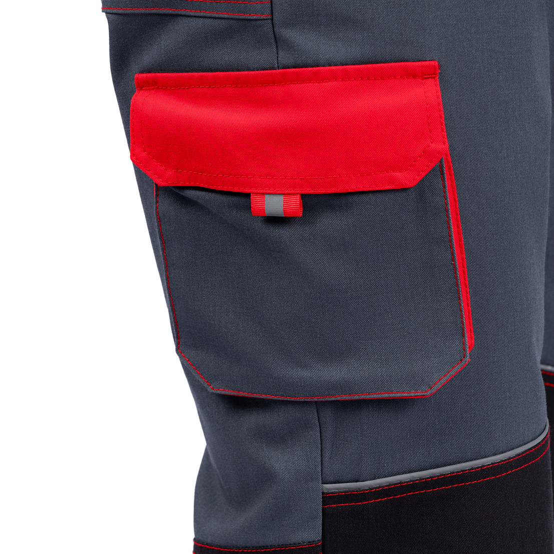 Брюки РЕЙН, т-серый/черный/красный, тк.смесовая, муж.