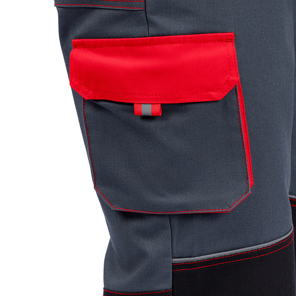 Брюки РЕЙН, т-серый/черный/красный, тк.смесовая, муж.