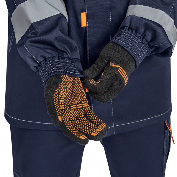 Костюм ДОН (куртка/брюки) т-синий/серый/оранжевый, тк.смесовая, муж.