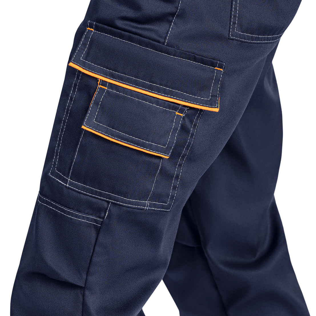 Костюм ДОН (куртка/брюки) т-синий/серый/оранжевый, тк.смесовая, муж.