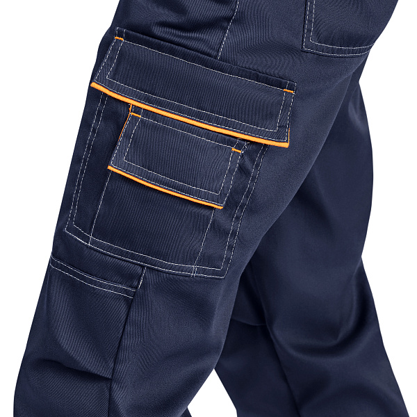 Костюм ДОН (куртка/брюки) т-синий/серый/оранжевый, тк.смесовая, муж.