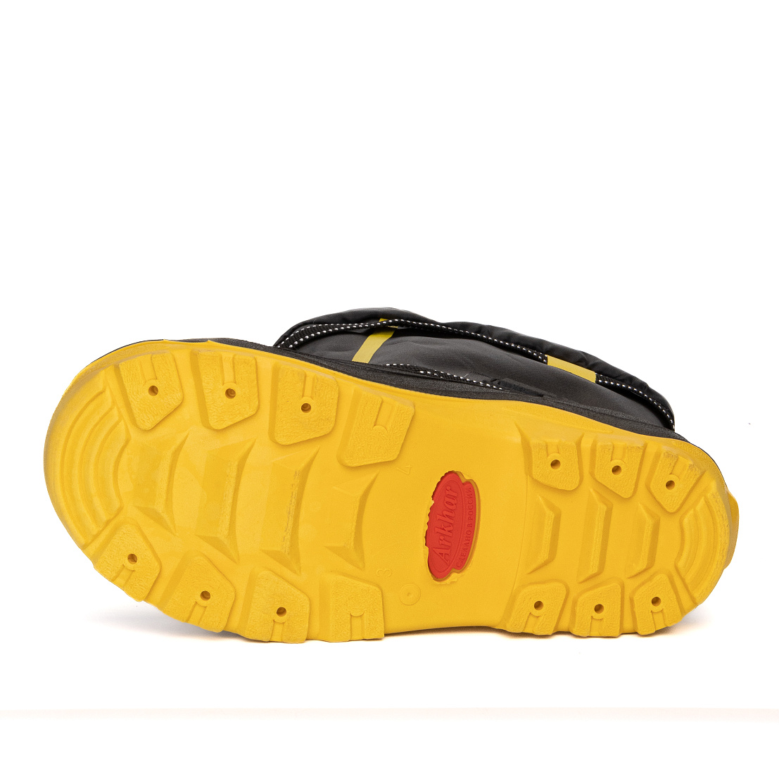 Сапоги комбинированные утепленные арт.А-204 КП КС ПУ/ТПУ, черный/желтый