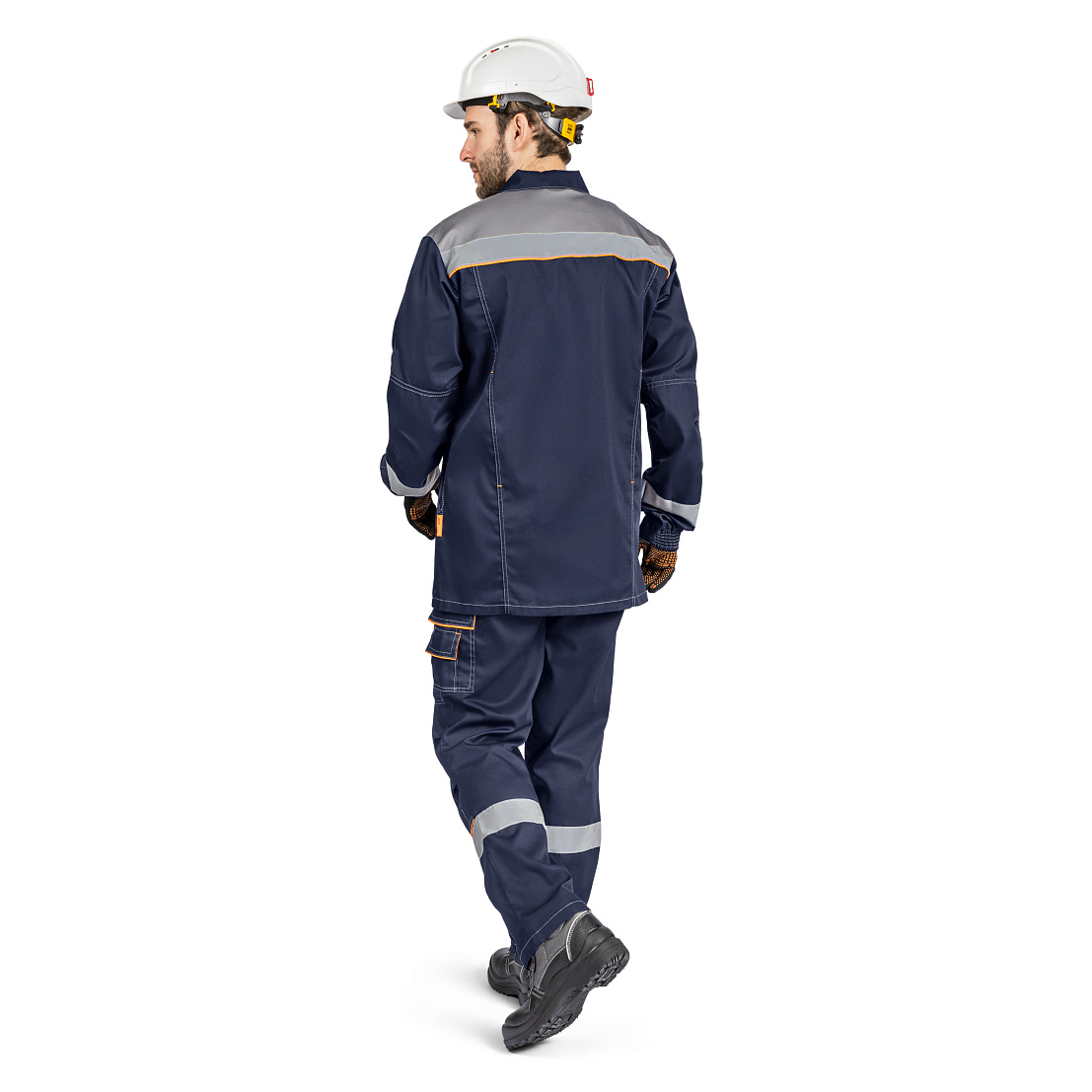 Костюм ДОН (куртка/брюки) т-синий/серый/оранжевый, тк.смесовая, муж.