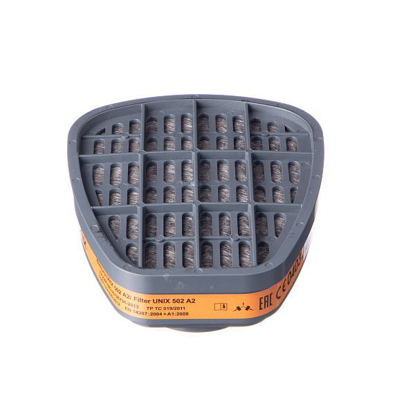 Фильтр для масок и полумасок UNIX 502 A2 защита от органических паров и газов