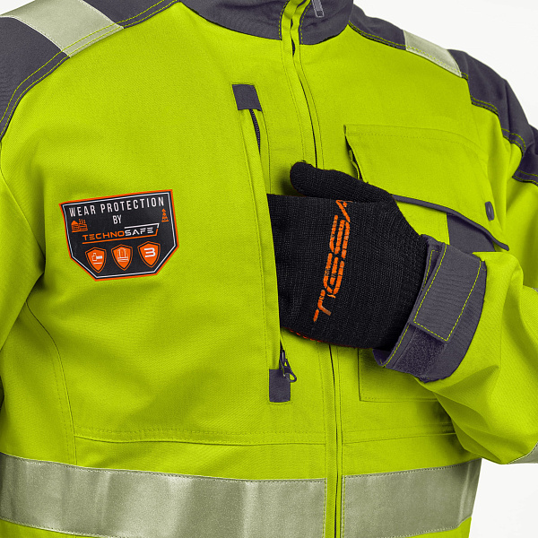 Костюм сигнальный МастВижн 2 (куртка/пк) флуоресцентный желтый/черный, тк. смесовая, муж.