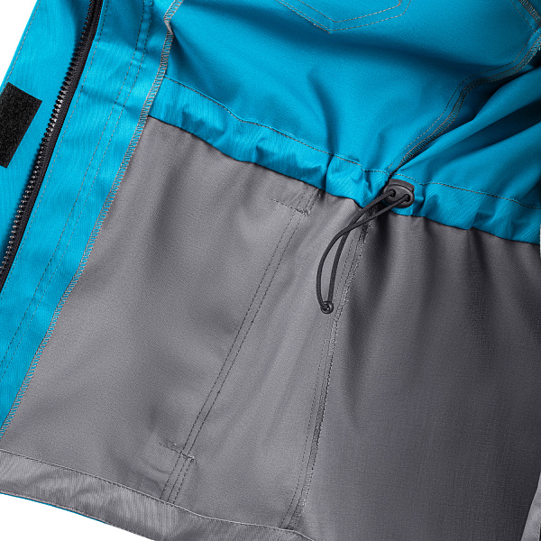 Костюм ЛЕНА (куртка/брюки) бирюза/серый, тк.смесовая, жен.