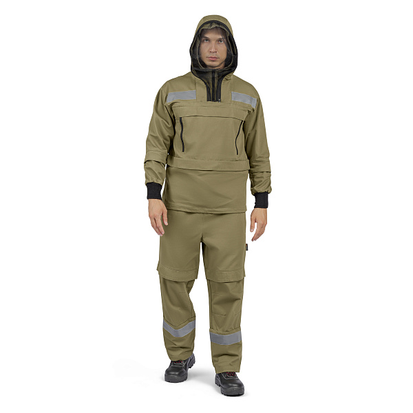 Костюм противоэнцефалитный МастАнтиБайт комфорт (куртка/брюки) хаки, 100% хб с ВО