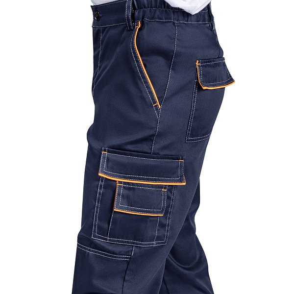 Костюм ДОН (куртка/брюки) т-синий/серый/оранжевый, тк.смесовая, муж.