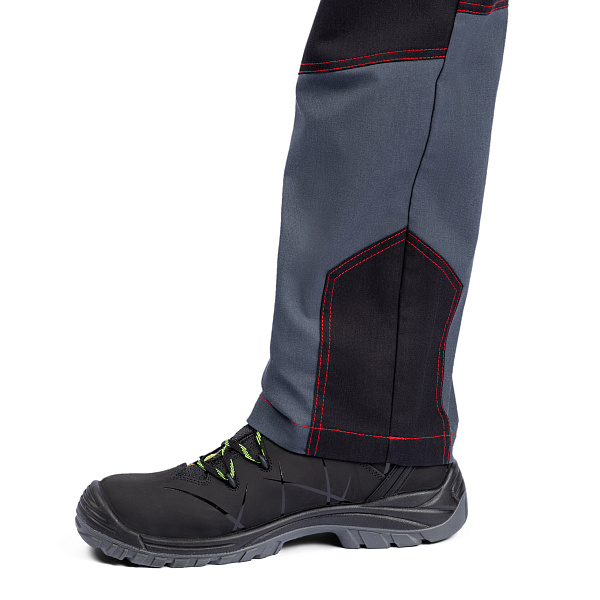 Брюки РЕЙН, т-серый/черный/красный, тк.смесовая, муж.