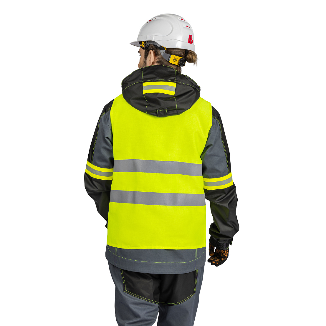 Жилет сигнальный огнестойкий ТЕРМОСИЛА, мод.CF2, 2кл.защиты, флуор. лимонный, тк.смесовая с ОП
