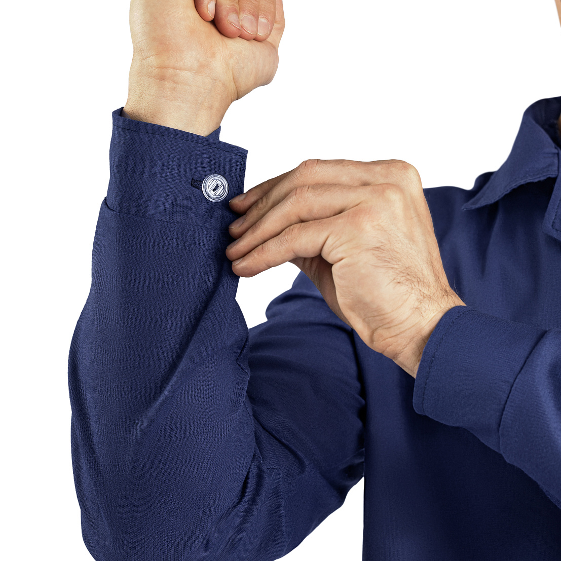 Халат рабочий мужской, тк. бязь ГОСТ, т.-синий