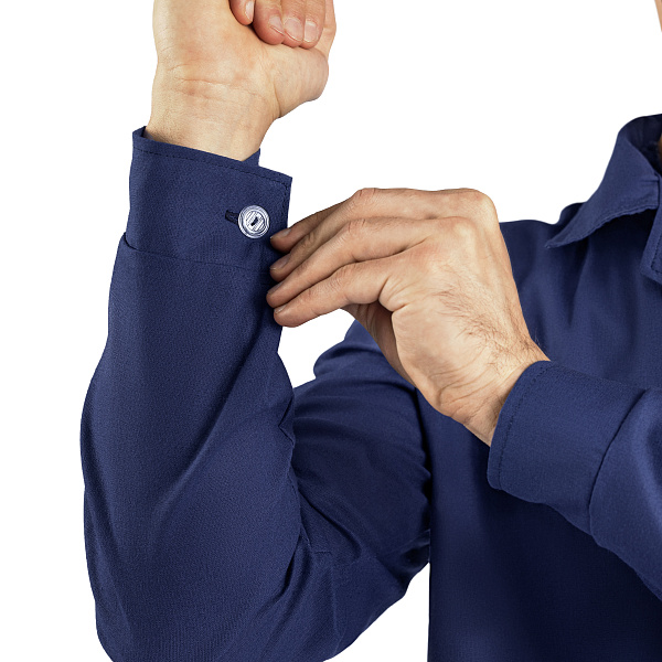 Халат рабочий мужской, тк. бязь ГОСТ, т.-синий