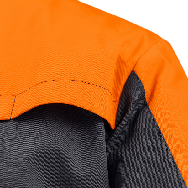 Костюм КОНДА (куртка/брюки), т-серый/оранжевый/черный, тк.смесовая, муж.