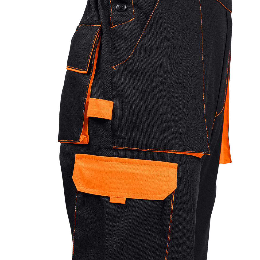 Костюм сигнальный МастВижн 2 (куртка/пк) флуоресцентный оранжевый/черный, тк.смесовая, муж.