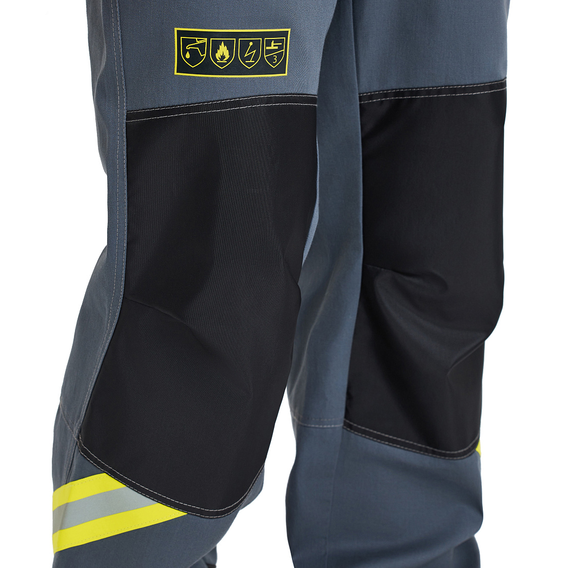 Костюм МастОйл (куртка/брюки) 1кл.защиты, серый/чёрный, тк.смесовая, муж. 