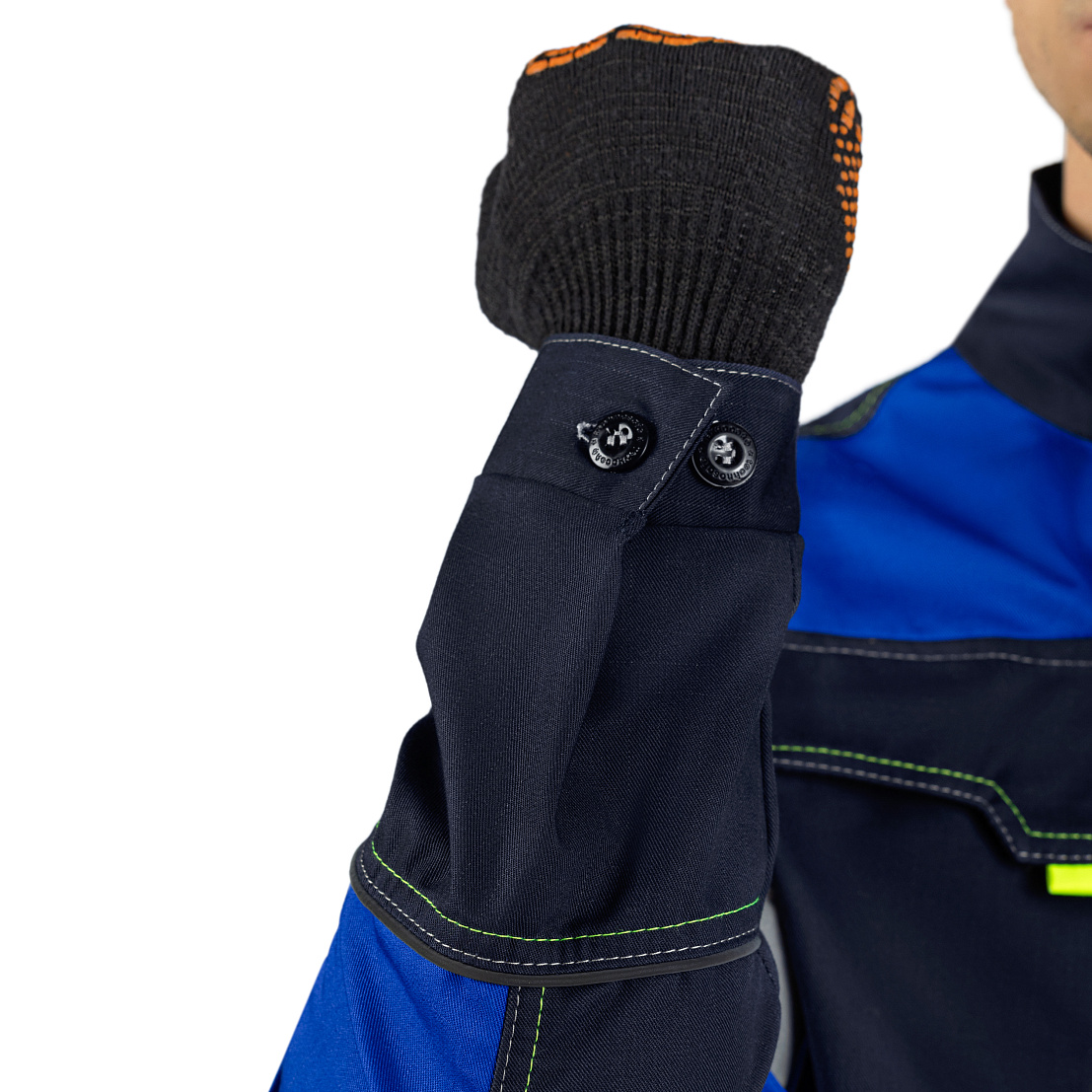 Куртка МастАнтистат, т-синий/василек/лайм, тк. смесовая, муж.