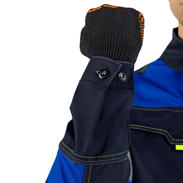 Куртка МастАнтистат, т-синий/василек/лайм, тк. смесовая, муж.