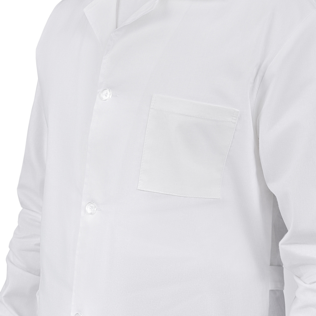 Халат рабочий для защиты от ОПЗ и МВ (ХАЛ-102) 100% хлопок, 142 г/м2, белый, мужской